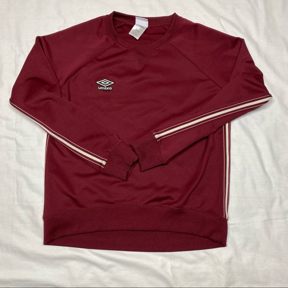 Umbro Men’s Size Medium Deep Red Long Sleeve Pullover Active Sweater Sweatshirt